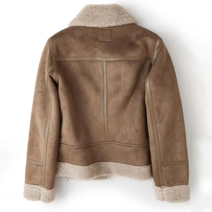 Giacca Invernale da Donna con Fodera in Pelliccia Ecologica | Stile Biker Trendy TIAMUSE Outwear