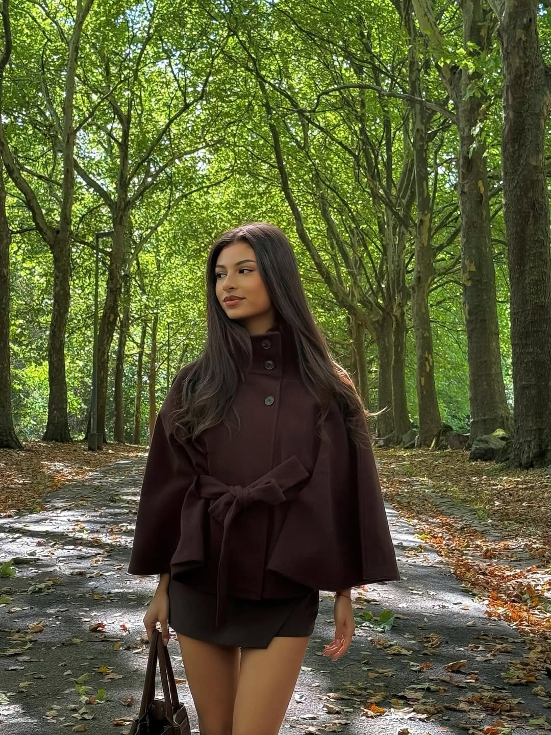 Giacca Mantella elegante con Cintura e collo alto | Marianne TIAMUSE Outwear