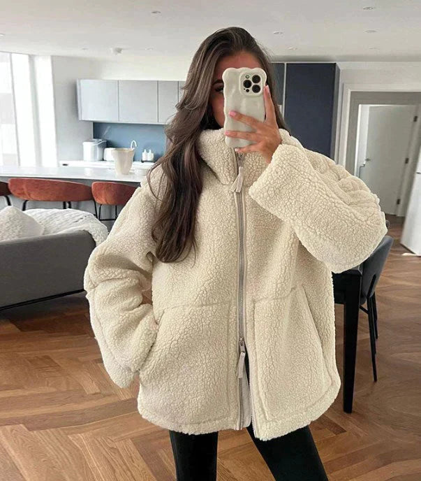 Giacca Teddy Donna Autunno Inverno | Cappotto Caldo e Soffice per Tutti i Giorni TIAMUSE Coats