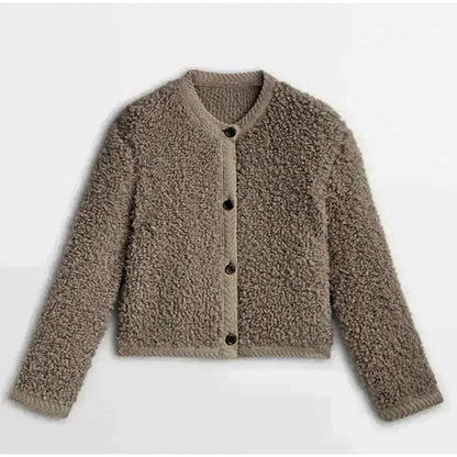 Giacca da Donna in Pile Morbido con Bottoni Sul Davanti | Josefi TIAMUSE Outwear
