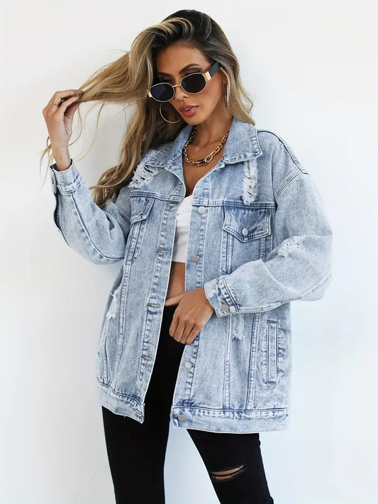 Giacca di Jeans Donna Oversize 2025 | Comfort e Moda Senza Tempo TIAMUSE