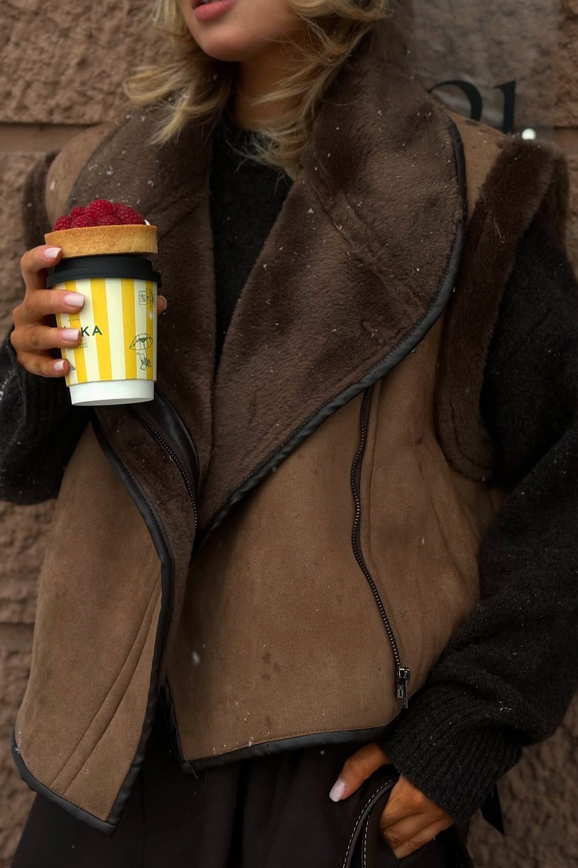 Gilet Donna in Pelliccia Sintetica - Cappotto Senza Maniche Caldo per Autunno Inverno | Alicia TIAMUSE Outwear