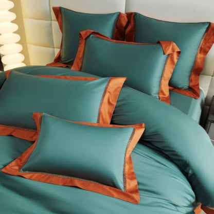 Set di Biancheria Verde – Set di Copripiumino in Cotone Egiziano | Emerali
