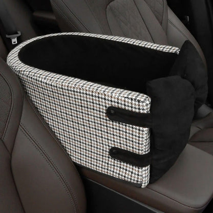 Cuscino per Auto per Cani e Gatti Houndstooth Lookout Console con Fiocco | Etami