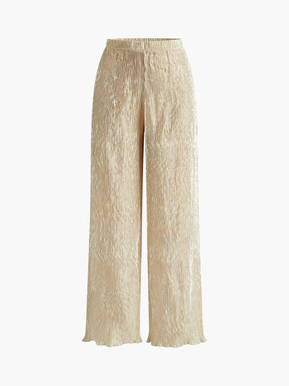 Ivette Completo con Top Asimmetrico e Pantaloni Ampi 2025 | Outfit Raffinato per Vacanze, Cene e Occasioni Glamour TIAMUSE Pants Women
