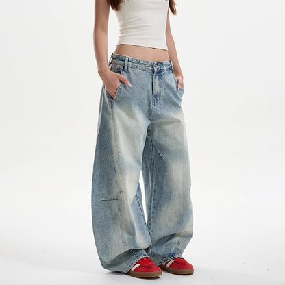 Jeans Donna Wide Leg | Denim Blu Baggy a Fit Largo TIAMUSE Jeans