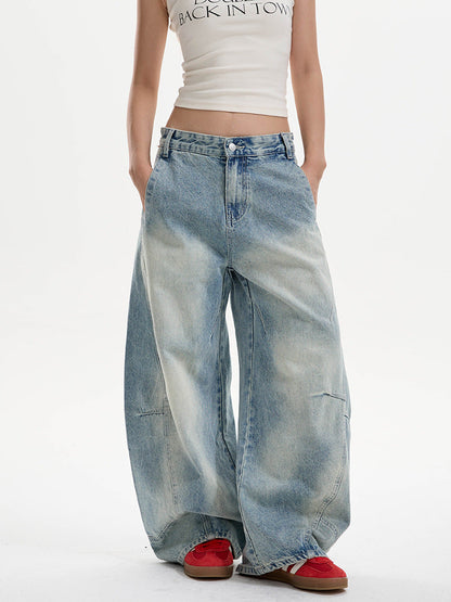 Jeans Donna Wide Leg | Denim Blu Baggy a Fit Largo TIAMUSE Jeans
