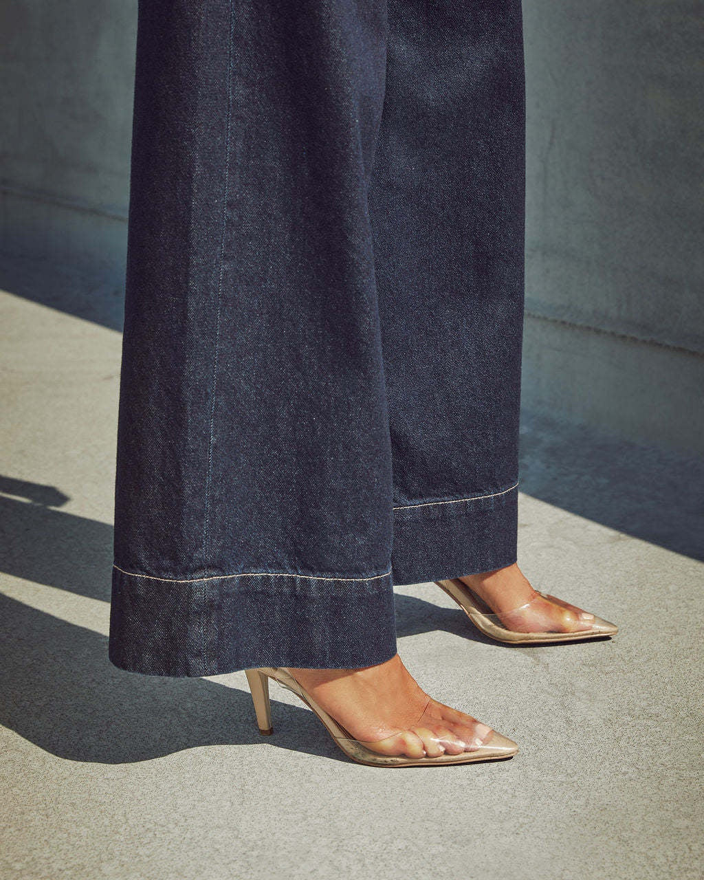 Jeans Donna Wide-Leg a Vita Alta | Blu Intenso TIAMUSE Jeans