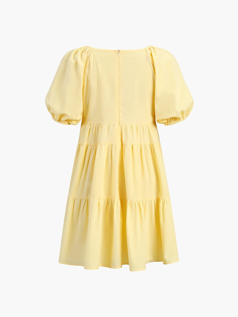 Katy – Vestito Corto Giallo | Look Leggero e Femminile per Vacanze, Picnic e Stile Quotidiano TIAMUSE Dresses