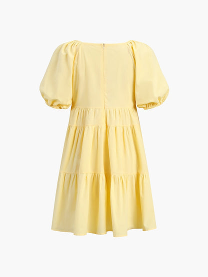 Katy – Vestito Corto Giallo | Look Leggero e Femminile per Vacanze, Picnic e Stile Quotidiano TIAMUSE Dresses