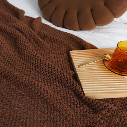 Gestrickte Fransen-Decke - Perfekte Nordische Chenille für ein Wohlfühlleben | Elrond