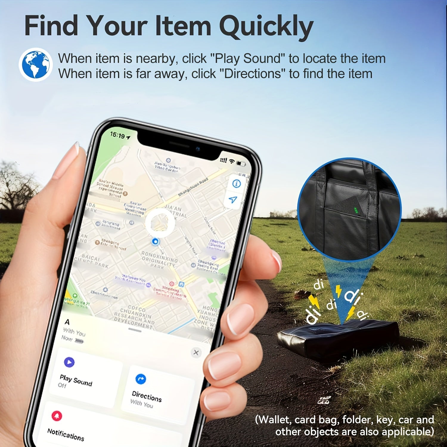 Localizzatore GPS in Formato Carta - Tracker GPS Compatto per Valigie, Portafogli e Passaporti | GeoSlim TIAMUSE Gadgets
