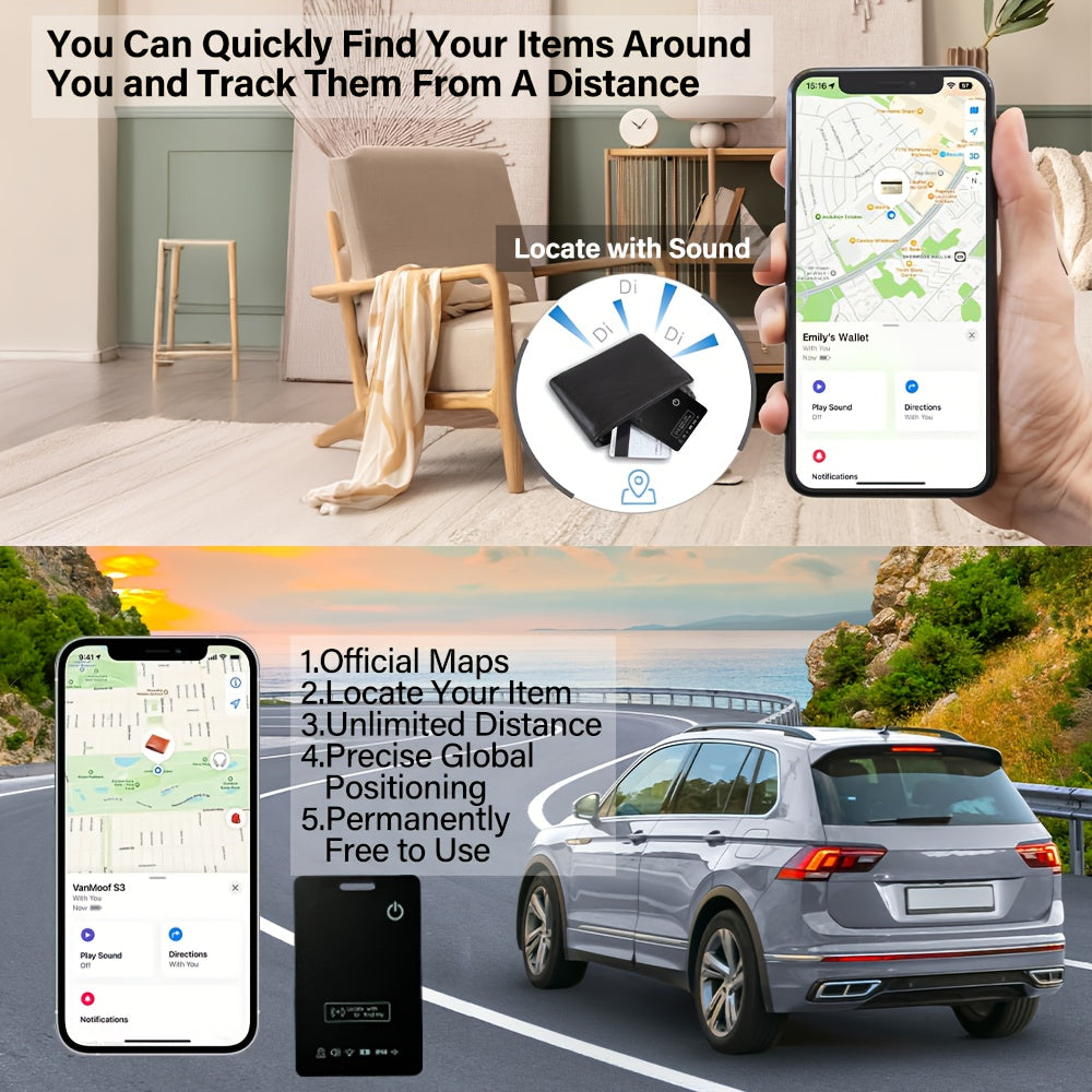 Localizzatore GPS in Formato Carta - Tracker GPS Compatto per Valigie, Portafogli e Passaporti | GeoSlim TIAMUSE Gadgets