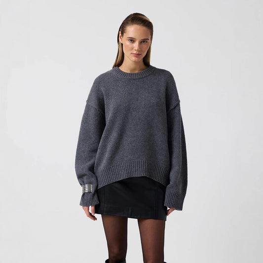 Maglione Oversize Trendy da Donna | Maglieria Calda per la Moda Autunno Inverno TIAMUSE Sweater