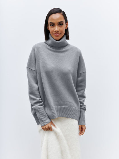Maglione a Collo Alto Lungo Donna | Maglieria Comoda e Elegante TIAMUSE