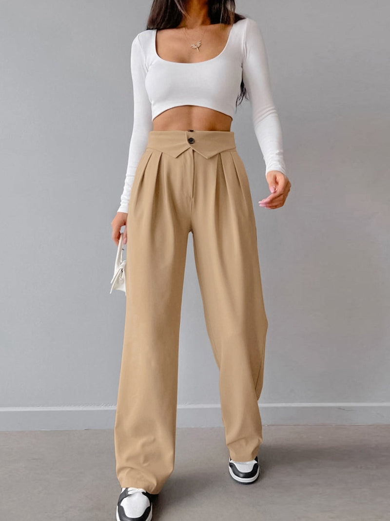 Marisa Pantaloni Eleganti a Gamba Dritta con Vita Alta TIAMUSE Pants Women