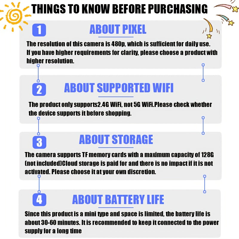 Mini-Camera Wi-Fi – Portatile e Ricaricabile | CameraTrack TIAMUSE Gadgets