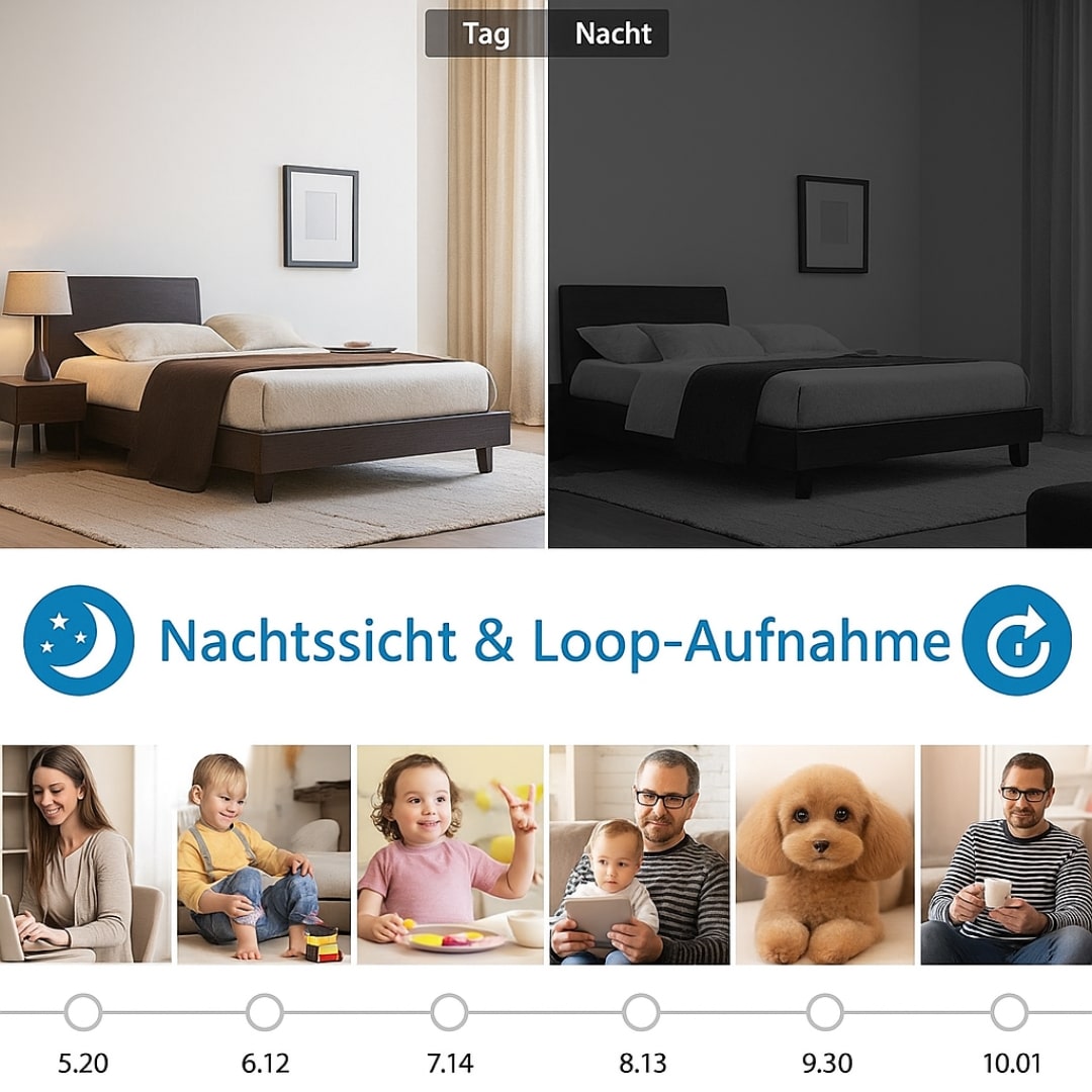 Mini telecamera HD intelligente con app e rilevamento del movimento | InvisiCam TIAMUSE Gadgets