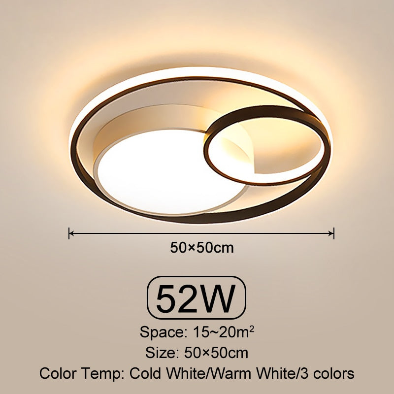 Lampada da Soffitto LED Modern Infinite Circles – Illuminazione Dimmerabile Elegante per Ogni Stanza | Aloed