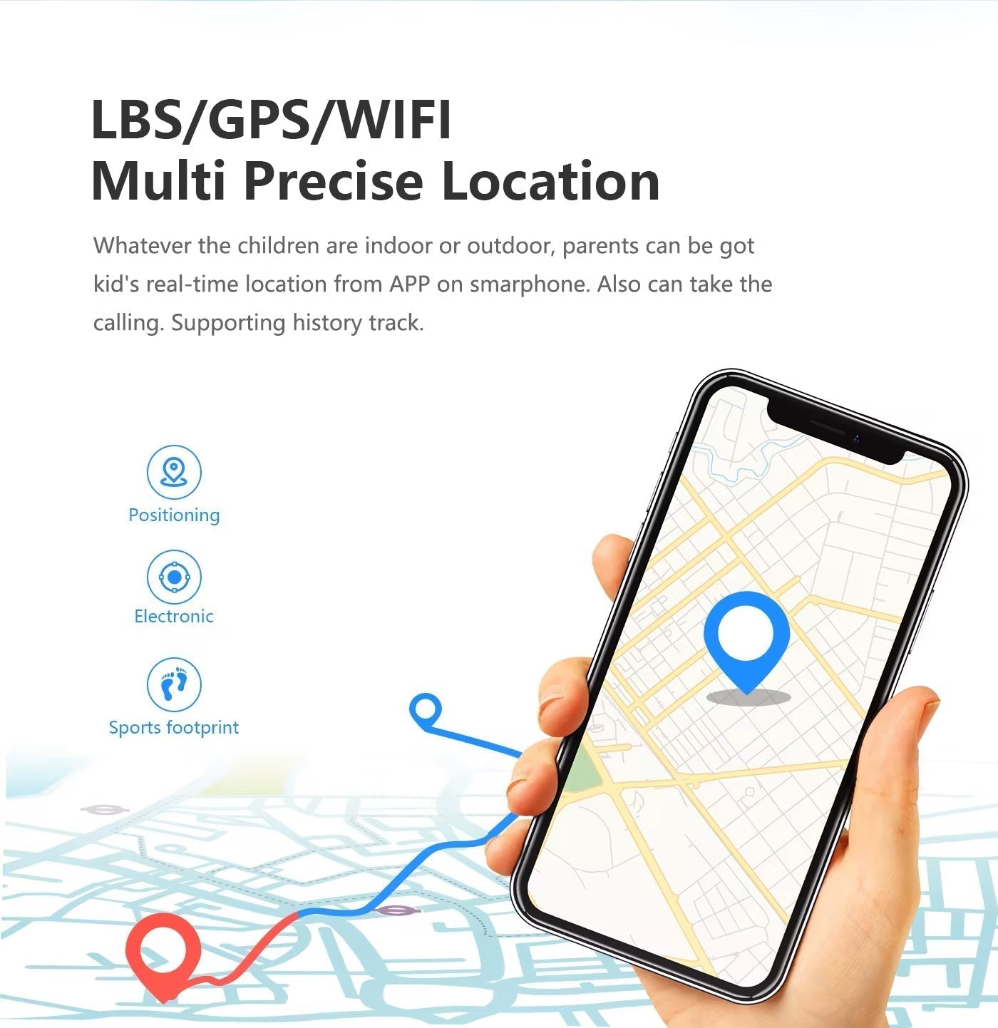 Orologio GPS intelligente con videochiamata e chiamata d'emergenza | NeoTrack TIAMUSE Gadgets