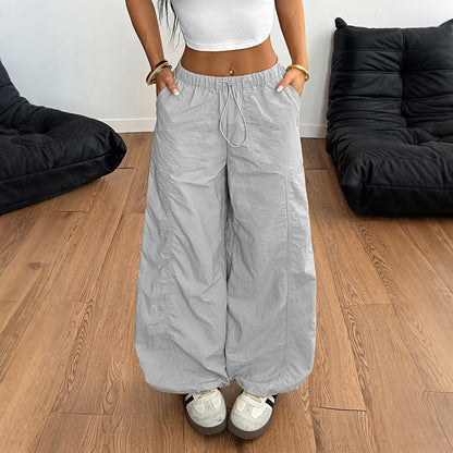 Pantaloni Casual Donna a Gamba Larga con Coulisse | Vita Alta Fit Largo TIAMUSE Pants