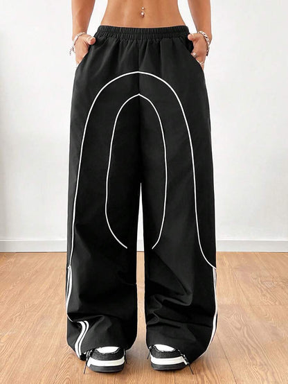 Pantaloni Donna Streetwear | Larghi Casual in Nero o Khaki TIAMUSE Pants
