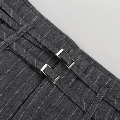 Pantaloni da Tailleur Donna a Gamba Larga | Gessati per Ufficio e Quotidiano TIAMUSE Pants