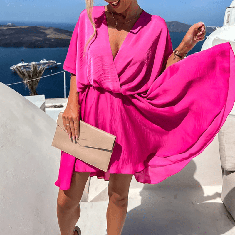Paola Vestito Estivo Elegante 2025 | Abito Mini Fluttuante per Tutti i Giorni & Occasioni Speciali TIAMUSE Vestito