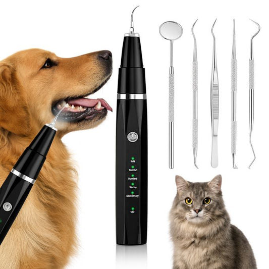 Pulitore Dentale Ultrasonico per Animali – Rimuovi Tartaro Professionale per Cani e Gatti TIAMUSE Pet Brush