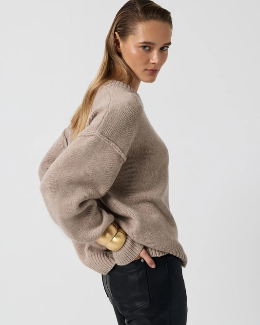 Pullover Donna Oversize | Maglione Caldo Collo Rotondo per la Stagione Fredda TIAMUSE Sweater