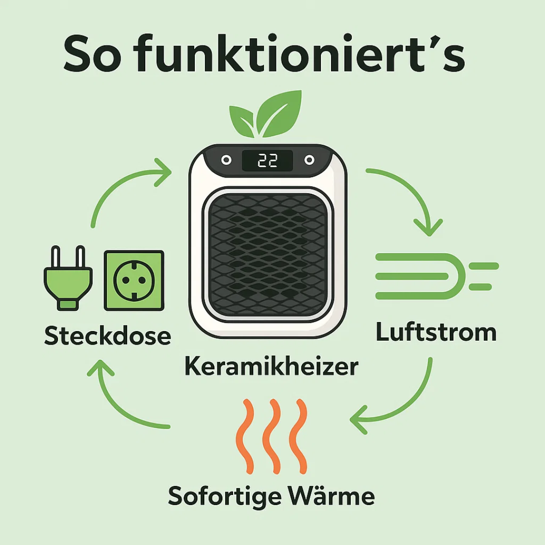 Riscaldatore portatile a risparmio energetico con design moderno| VitaHeater TIAMUSE Gadgets