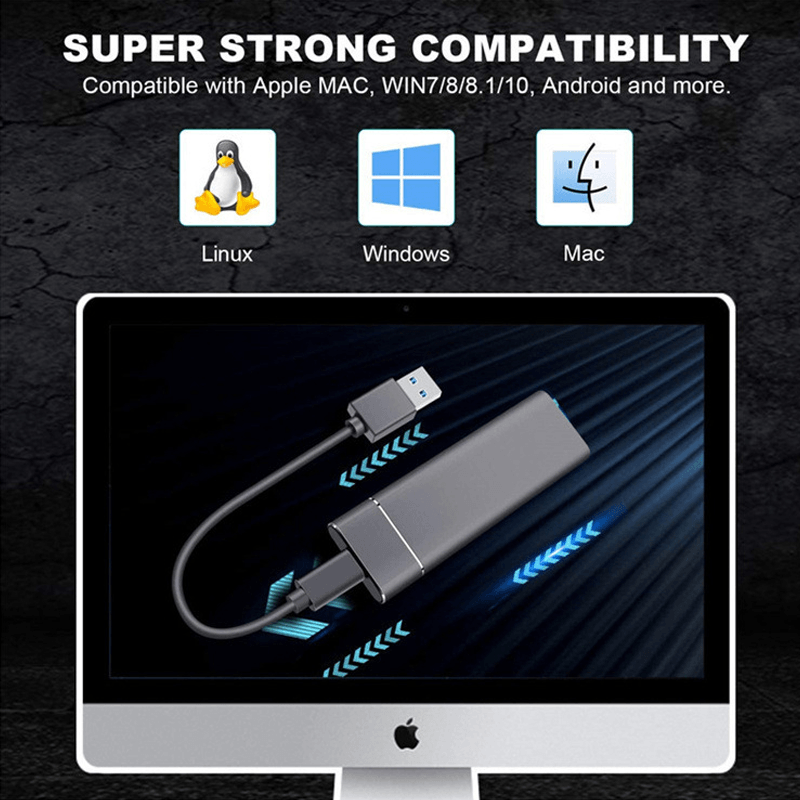 SSD Esterno – Trasferimento Dati Ultra Rapido via USB-C | TurboVault TIAMUSE Gadgets