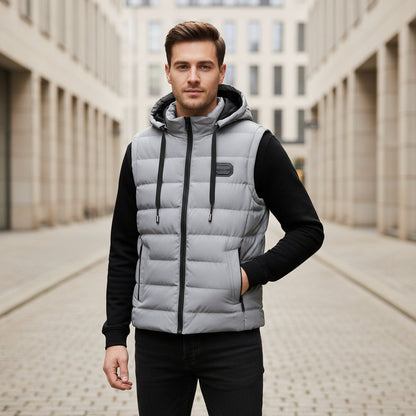 Gilet da uomo | Vestibilità lunga, con cappuccio, moderno