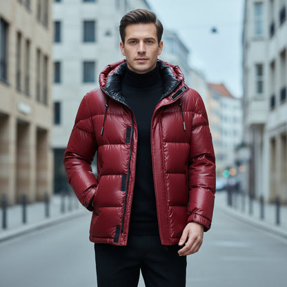 Giacca imbottita da uomo | Stile classico, con cappuccio