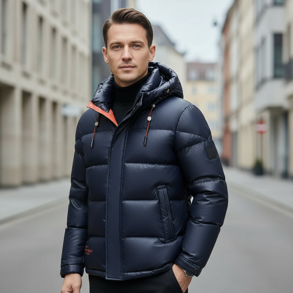 Giacca imbottita da uomo | Stile classico, con cappuccio