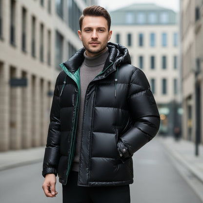 Giacca imbottita da uomo | Stile classico, con cappuccio