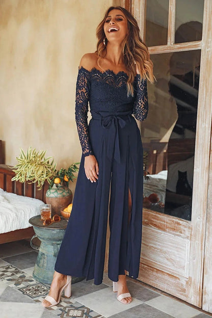 Salopette con Spalle Scoperte e Dettagli in Pizzo | Liala Stile per Occasioni Speciali TIAMUSE Salopette
