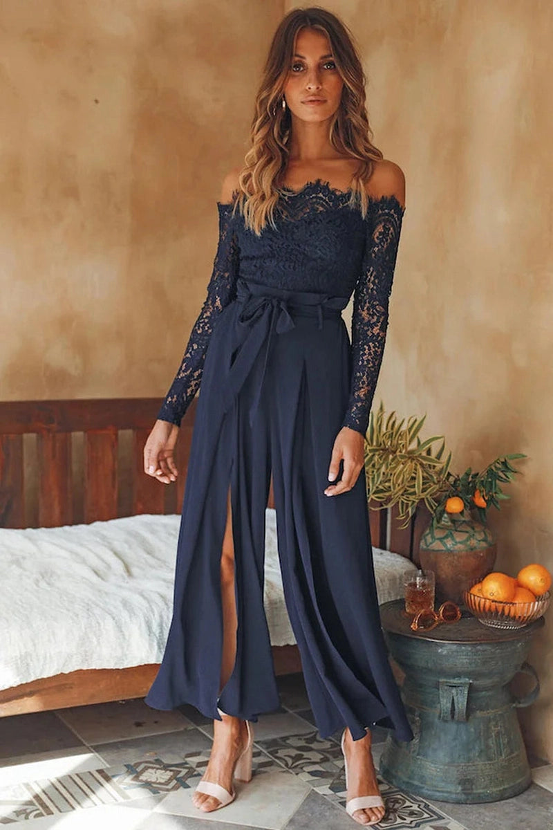 Salopette con Spalle Scoperte e Dettagli in Pizzo | Liala Stile per Occasioni Speciali TIAMUSE Salopette