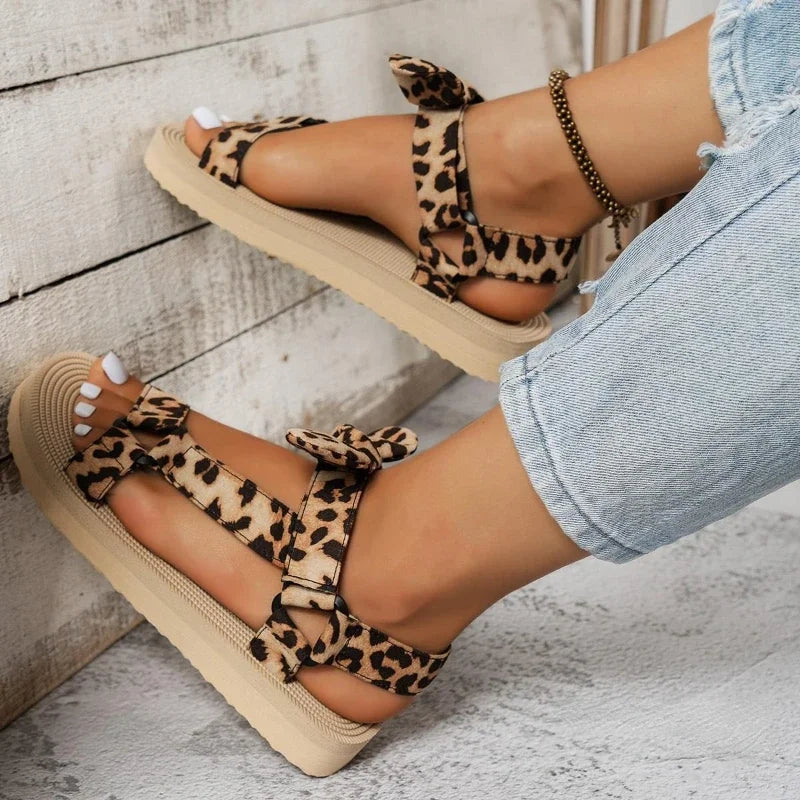 Sandali Donna con Stampa Leopardata – Eleganti e Comodi per l’Estate TIAMUSE Sandali