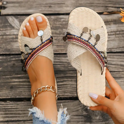 Sandali Estivi Antiscivolo da Donna – Glenda con Design Incrociato Elegante TIAMUSE Sandali