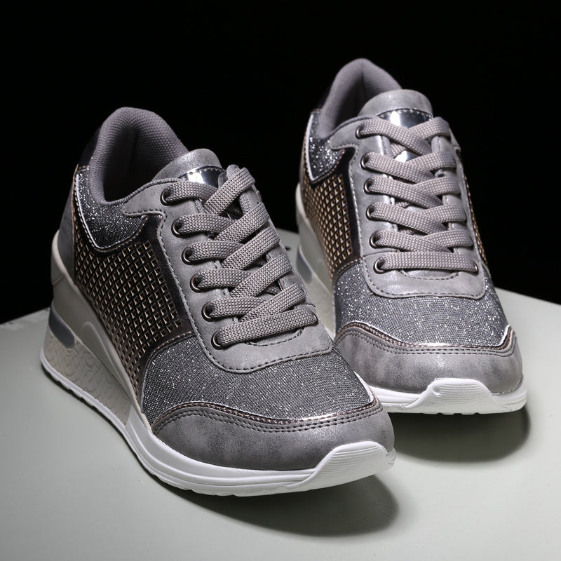 Scarpe con Lacci da Donna – Sneakers con Zeppa Interna TIAMUSE Sneakers