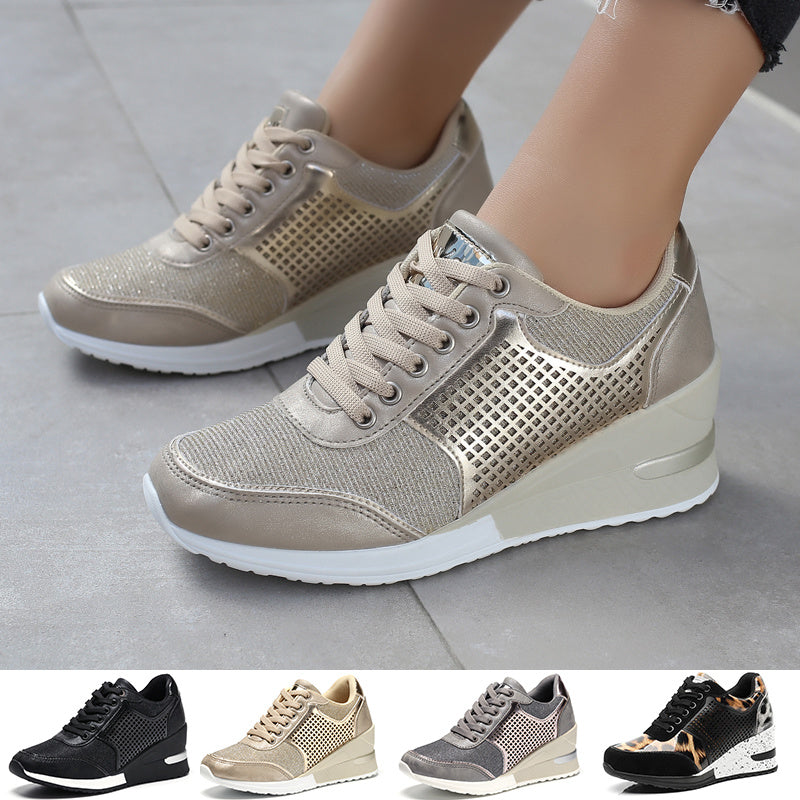 Scarpe con Lacci da Donna – Sneakers con Zeppa Interna TIAMUSE Sneakers