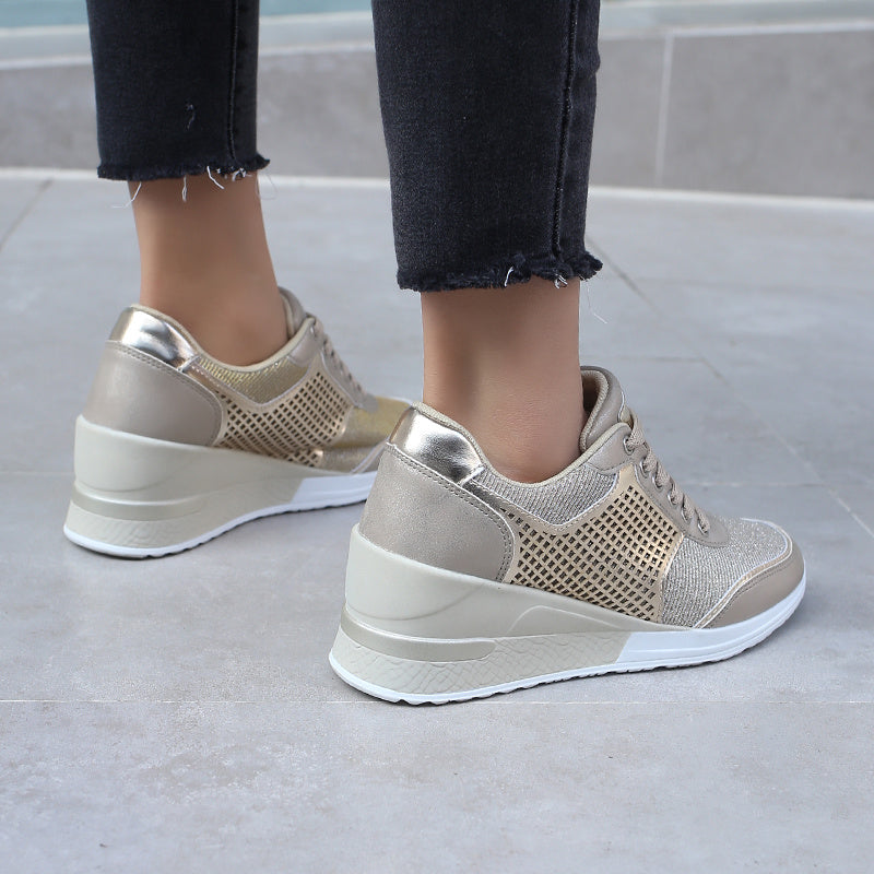 Scarpe con Lacci da Donna – Sneakers con Zeppa Interna TIAMUSE Sneakers
