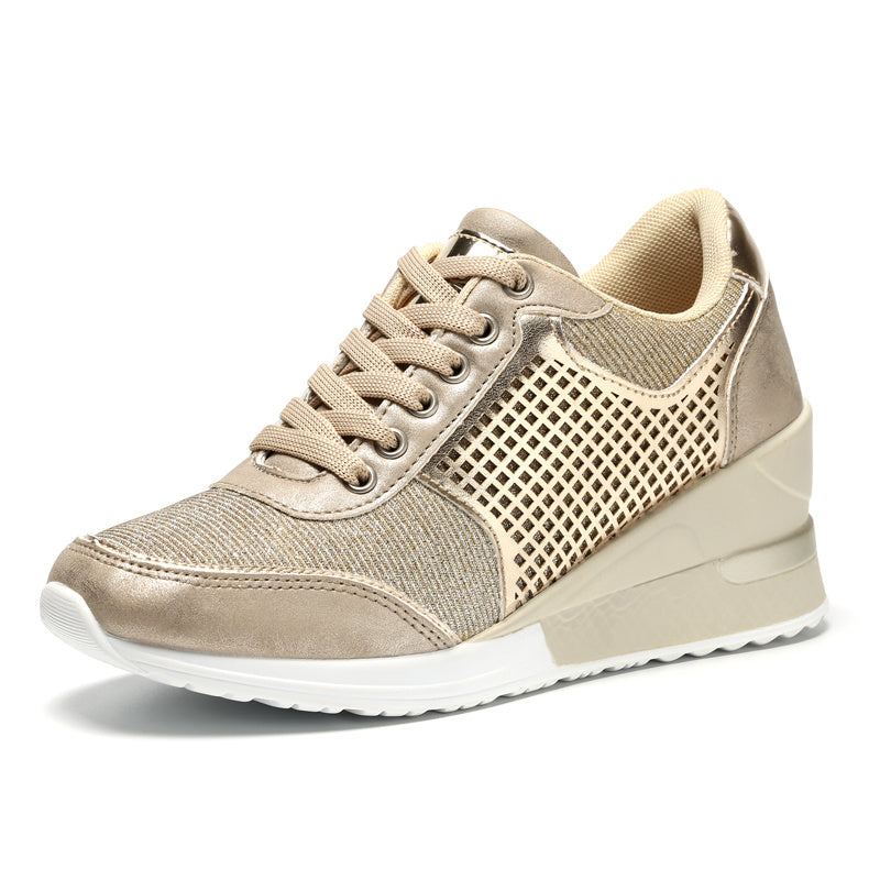 Scarpe con Lacci da Donna – Sneakers con Zeppa Interna TIAMUSE Sneakers