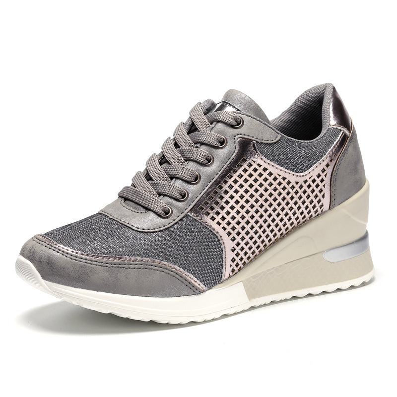 Scarpe con Lacci da Donna – Sneakers con Zeppa Interna TIAMUSE Sneakers