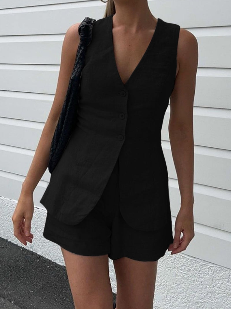 Set Estivo Elvira con Shorts e Gilet | Perfetto per Look Giornalieri e Ufficio TIAMUSE Short Sets
