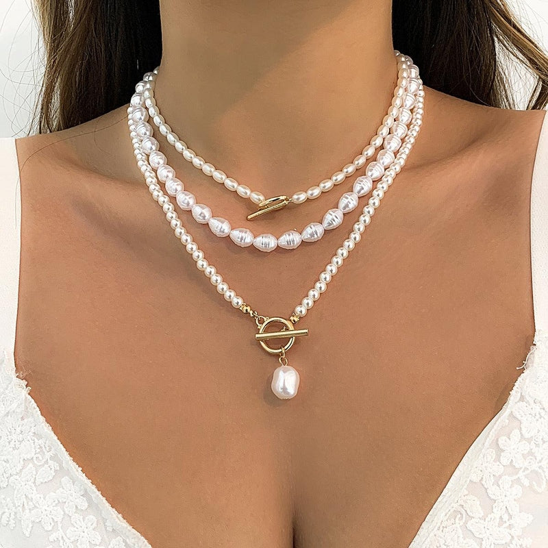 Set di 3 Collane di Perle Kassie | Gioielli Eleganti a Strati per il Giorno e la Sera TIAMUSE Jewelry