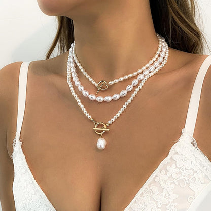 Set di 3 Collane di Perle Kassie | Gioielli Eleganti a Strati per il Giorno e la Sera TIAMUSE Jewelry