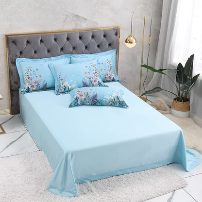 Set di Copripiumino Blu Cielo – Cotone Egiziano | Floweria
