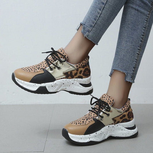 Sneakers Leopardate alla Moda per Donna | Scarpe Sportive Leggere per Uso Quotidiano TIAMUSE Sneakers